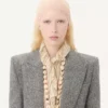 Zweireihiger Blazer aus Natté-Knopfgewebe Zweireihiger Blazer aus Natté-Knopfgewebe