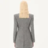 Zweireihiger Blazer aus Natté-Knopfgewebe Zweireihiger Blazer aus Natté-Knopfgewebe
