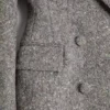Zweireihiger Blazer aus Natté-Knopfgewebe Zweireihiger Blazer aus Natté-Knopfgewebe
