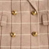 Zweireihiger Wollblazer mit Fensterkaromuster Zweireihiger Wollblazer mit Fensterkaromuster